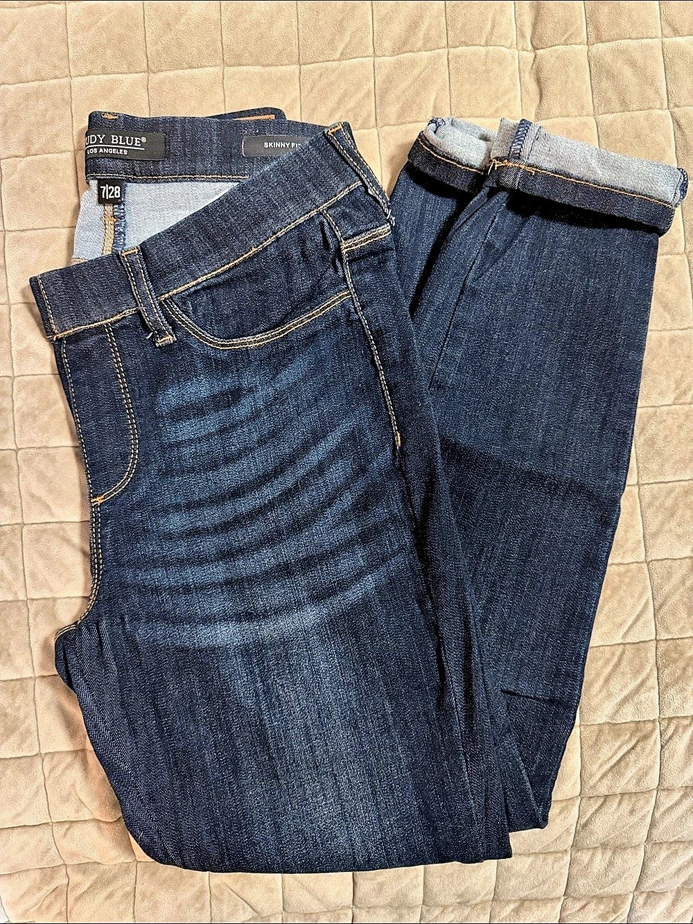 Judy Blue Skinny Fit Skinny Jeans in Blue Waist 28